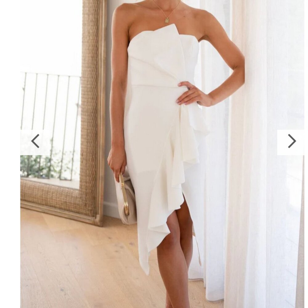 Billy J Bridal White Midi Dress